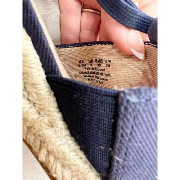 LifeStride Katrina 2 Shoes Size US 8.5 Navy Blue Espadrilles Wedge Canvas - Picture 8 of 13